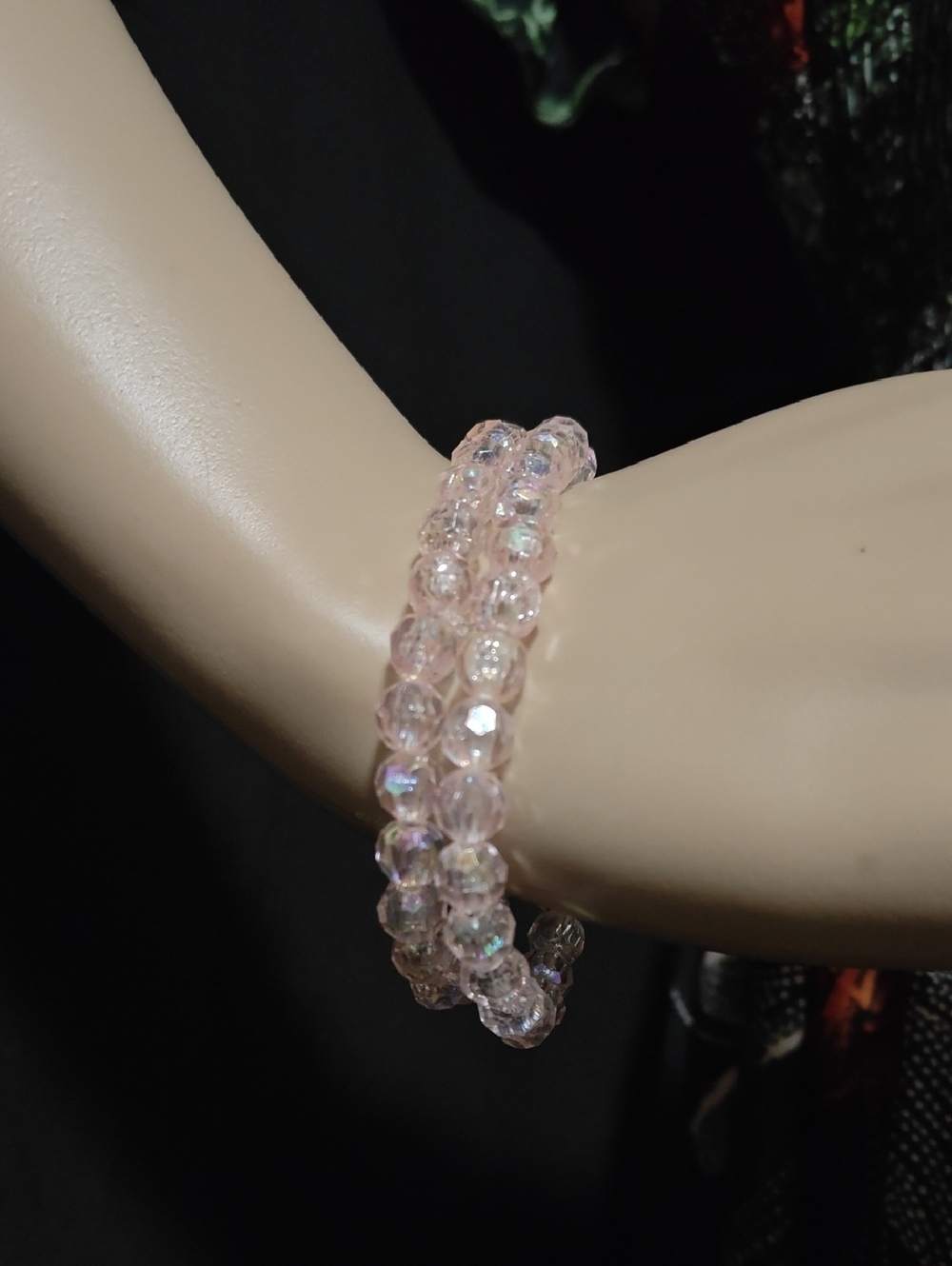 Angel Aura Rose Crystal Stretch Bracelet